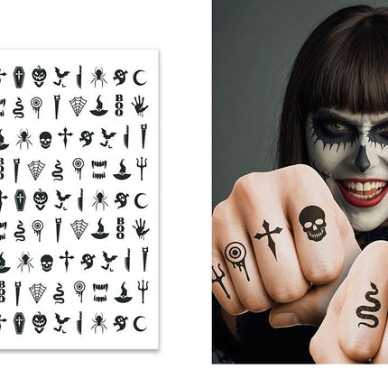 Halloween-falsktatuering i gotisk stil