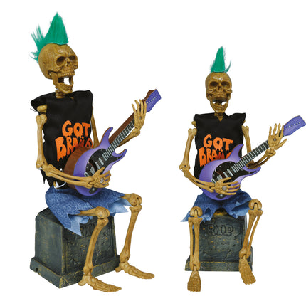 Halloween-skelettgitarr 30 cm