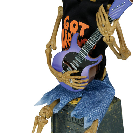 Halloween-skelettgitarr 30 cm