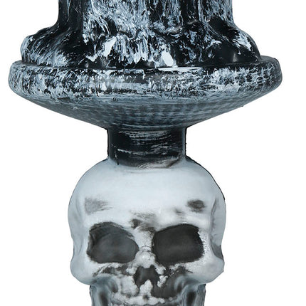 Halloween-ljusstake, grått skelett, 1 st