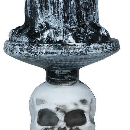 Halloween-ljusstake, grått skelett, 1 st