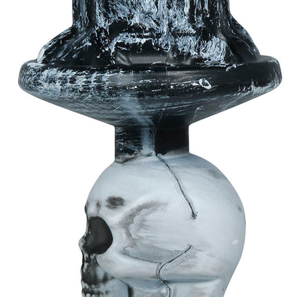 Halloween-ljusstake, grått skelett, 1 st