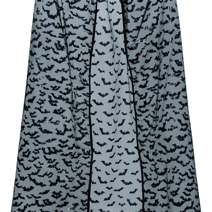 Halloween-cape, svart, med fladdermöss