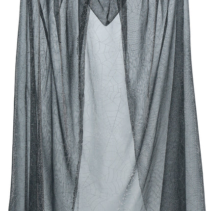 Halloween-kappa i silver för damer med glitter