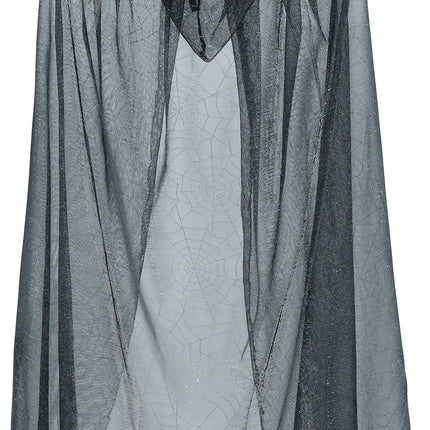 Halloween-kappa i silver för damer med glitter