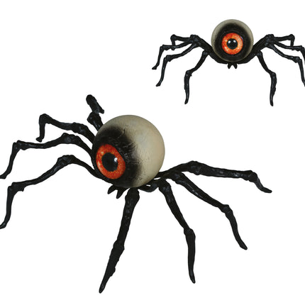 Halloween-spindel (leksak) – svart skelett, 16 cm
