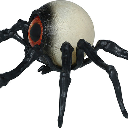 Halloween-spindel (leksak) – svart skelett, 16 cm