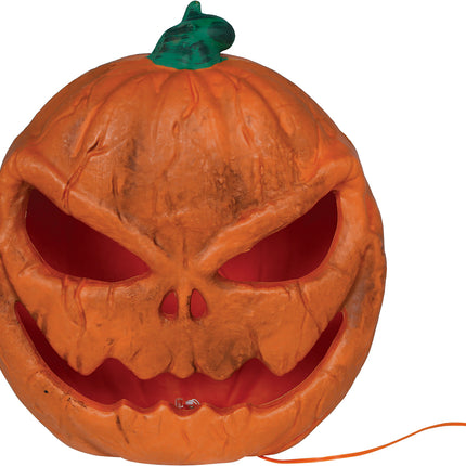 Halloween-pumpa, orange med ljus, 28 cm