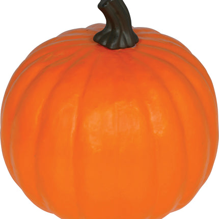 Halloween-pumpa i orange skumplast med belysning, 28 cm
