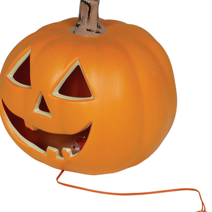 Halloween-pumpa som ler med belysning, 28 cm