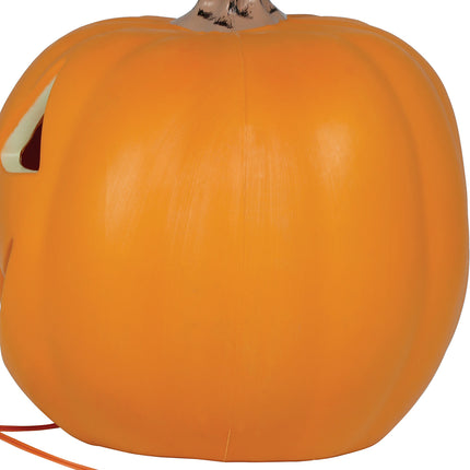 Halloween-pumpa som ler med belysning, 28 cm