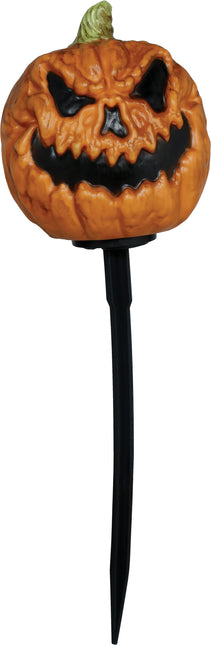 Halloween-pumpa, orange, med ljus och glöd, 13 cm, 3 st