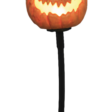Halloween-pumpa, orange, med ljus och glöd, 13 cm, 3 st