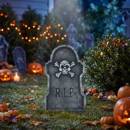 Halloween-gravsten, grå, Rip, 55 cm