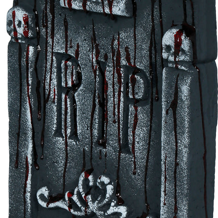 Halloween-gravsten, grå, rippad, blodig, 42 cm