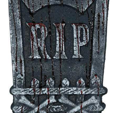 Halloween-gravsten, grå skalle, 42 cm