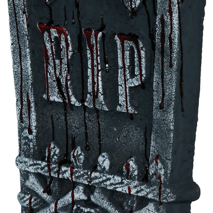 Halloween-gravsten, grå skalle, 42 cm