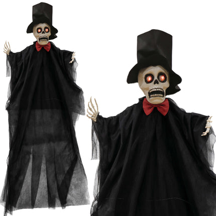 Halloween-skelettdräkt med ljus, ljud och rörelse, 1,35 m