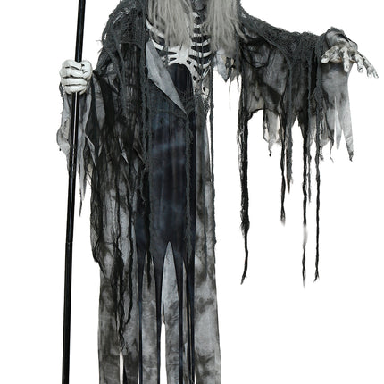 Halloween-skelett som flyger med ljus, ljud och rörelse, 2,05 m