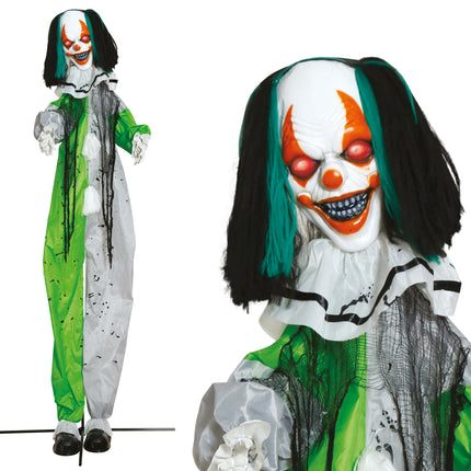 Halloween-popclown med ljus, ljud och rörelse, 2,55 m