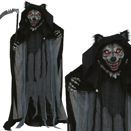 Halloween-popvarulv med ljus, ljud och rörelse, 1,75 m