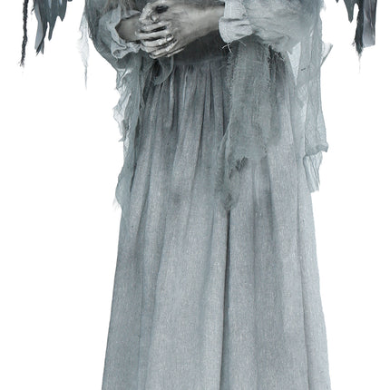 Halloween-figur ”Dark Angel” med ljus, ljud och rörelse, 1,7 m