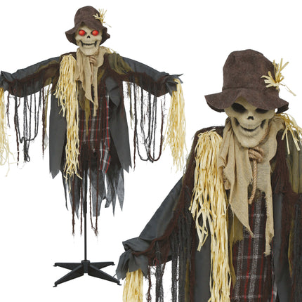 Halloween-pop-skräckfågelskrämma med ljus, ljud och rörelse, 1,75 m