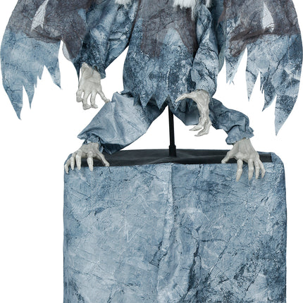 Halloween-popfigur i demonisk stil med ljus, ljud och rörelse, 1,7 m