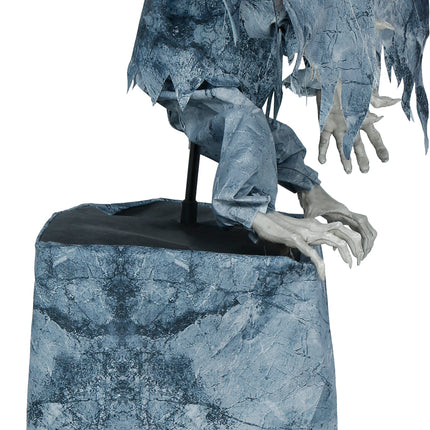 Halloween-popfigur i demonisk stil med ljus, ljud och rörelse, 1,7 m