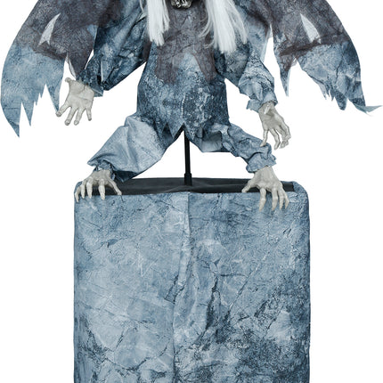 Halloween-popfigur i demonisk stil med ljus, ljud och rörelse, 1,7 m