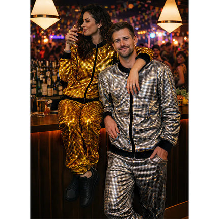 Träningsdräkt Disco Diamond Dude silver