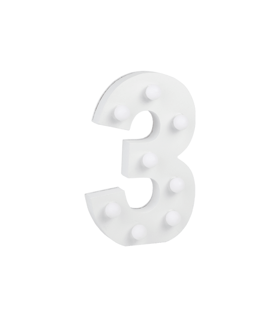 3 Licht Cijfer 16,5cm van Paper Dreams koop je bij Partywinkel