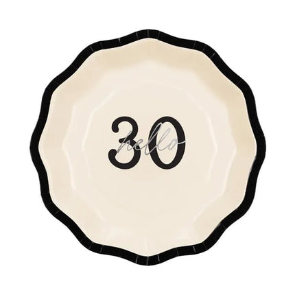 30 Jaar Borden 18cm 6st van Partydeco koop je bij Partywinkel