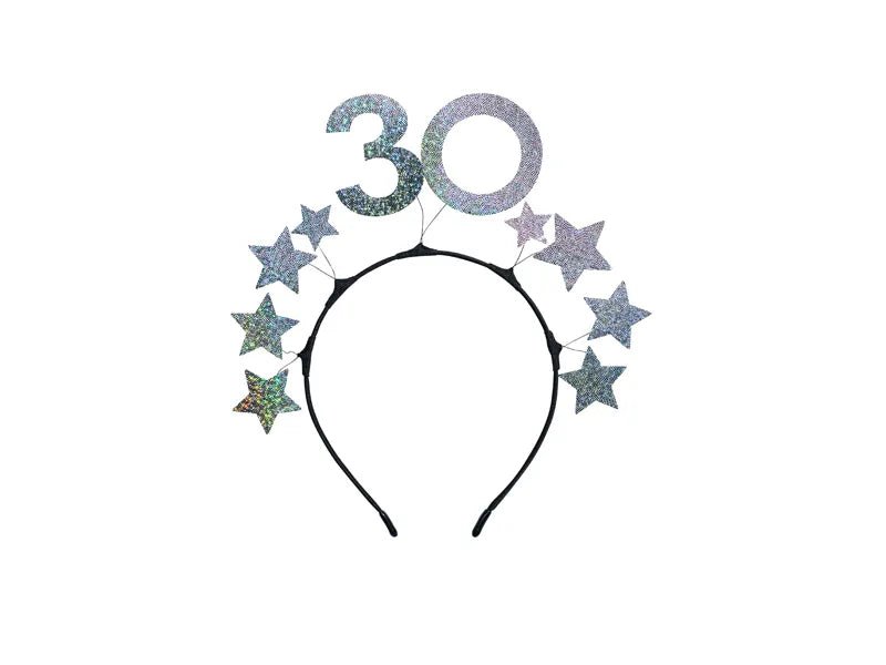 30 Jaar Haarband Zilver van Partydeco koop je bij Partywinkel