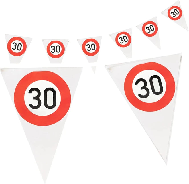 30 Jaar Slinger Verkeersbord 4m van VDV Benefit koop je bij Partywinkel