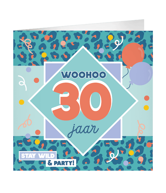 30 Jaar Wenskaart 23cm van Paper Dreams koop je bij Partywinkel