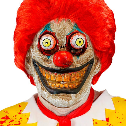 MASK MED RÖRLIGA ÖGON CLOWN