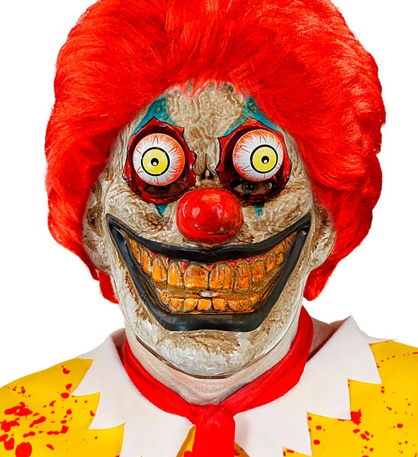 MASK MED RÖRLIGA ÖGON CLOWN