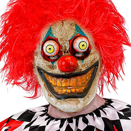 MASK MED RÖRLIGA ÖGON CLOWN