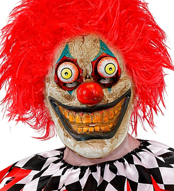 MASK MED RÖRLIGA ÖGON CLOWN