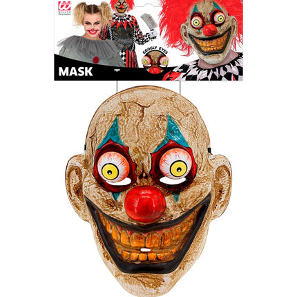 MASK MED RÖRLIGA ÖGON CLOWN