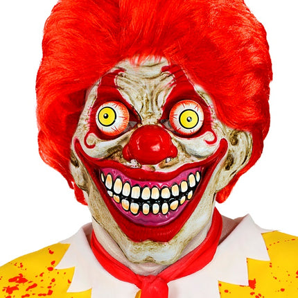 MASK MED RÖRLIGA ÖGON SKRÄCKCLOWN