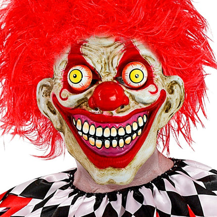 MASK MED RÖRLIGA ÖGON SKRÄCKCLOWN