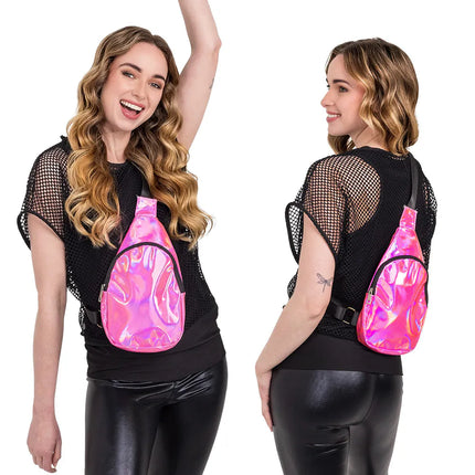 Holo-crossbodyväska i rosa (30 x 19 x 4 cm)