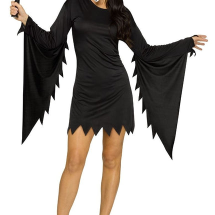 Halloween Kostym Svart Damer Spirit Ansikte Åldrad