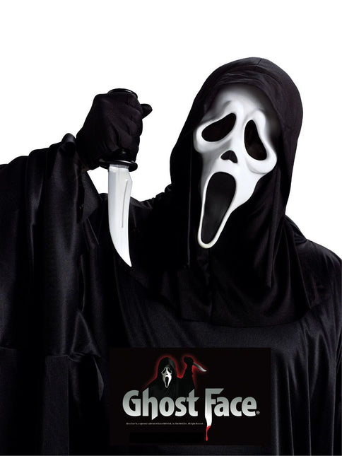 Ghostface-mask med kniv
