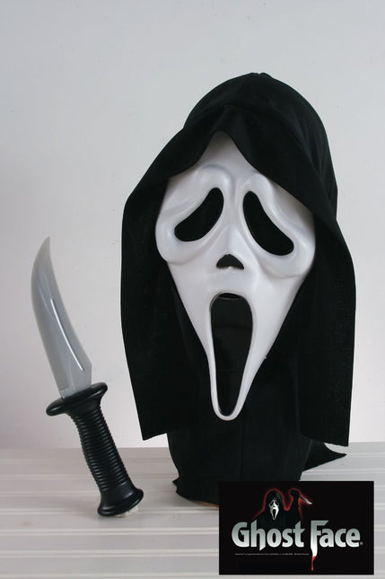 Ghostface-mask med kniv