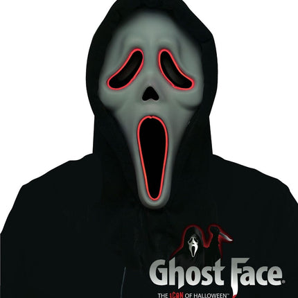 Ghostface-mask med belysning
