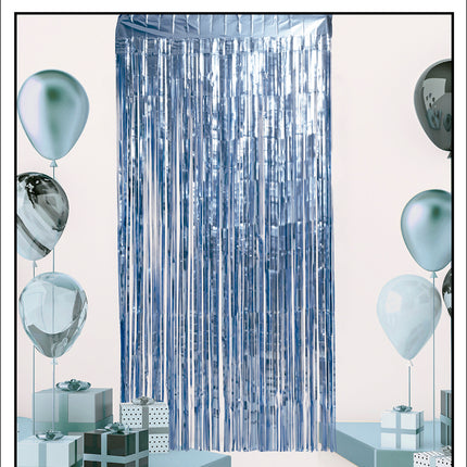 Blå dörrgardinsmatta 2m