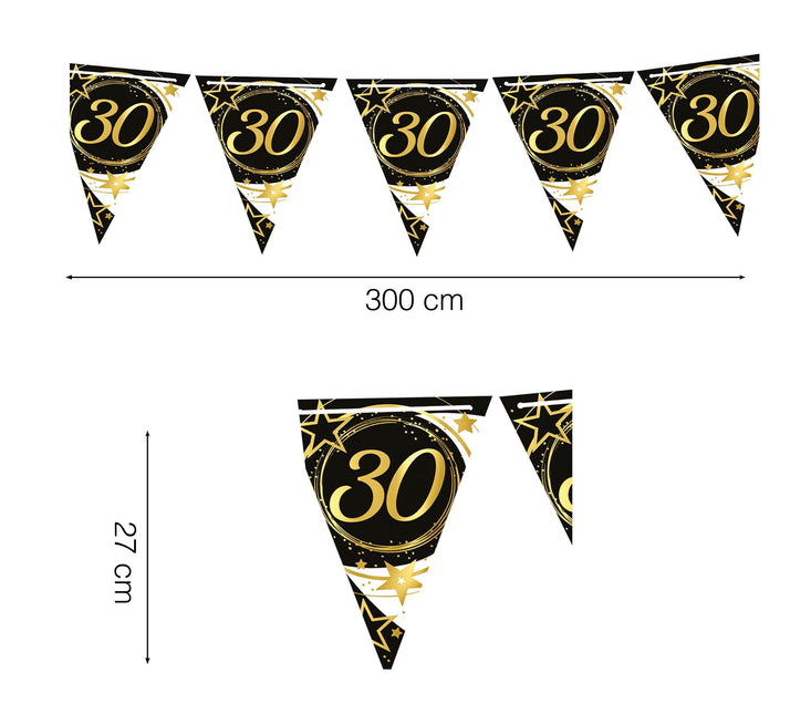 Garland 30 år papper 3m